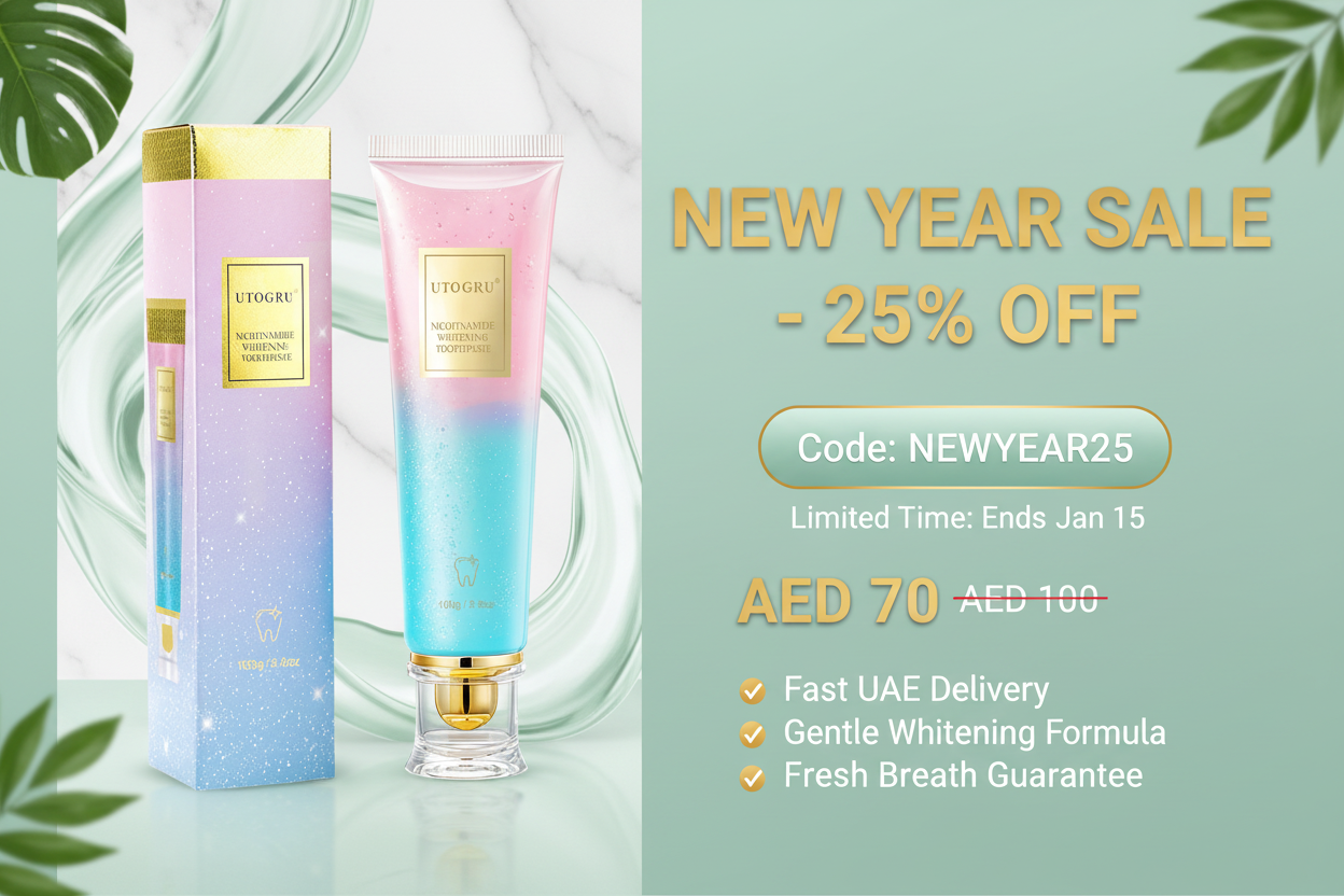 New Year Sale Banner - Nicotinamide Whitening Toothpaste